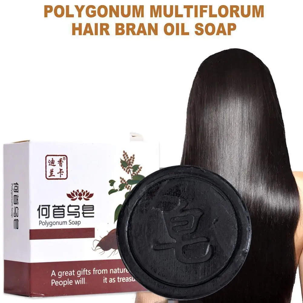 1-10pcs Natural Polygonum Multiflorum Hair Soap - Promotes Hair Growth, Prevent Hair Loss, Damage Repair, Shine, He Shou Wu Soap