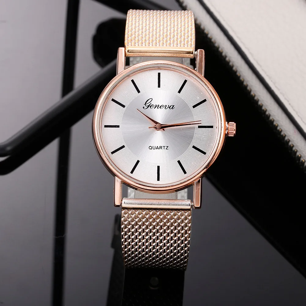 

Quartz Watch Woman'S High-End Blue Glass Life Waterproof Distinguished Exquisite Quartz Watch Clock Fashion Casual 쿼츠 손목시계