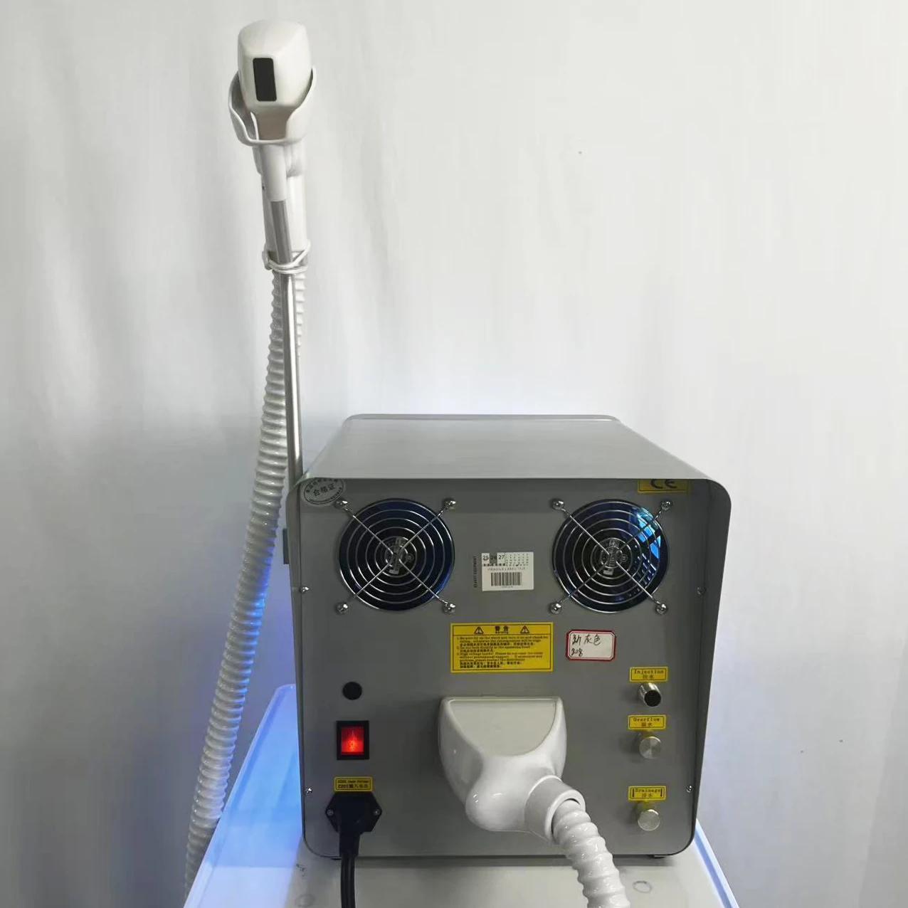 เครื่องกำจัดขนด้วยเลเซอร์ไดโอด NEW 10 Bar 808NM 4 ความยาวคลื่น ปรับแต่งได้ กำลังสูง 4000W ระบบ ICE Platinum Alexandrite กำจัดขนแบบไม่เจ็บ