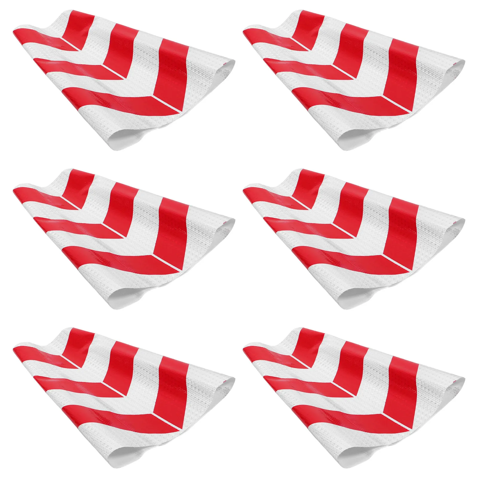 6Pcs Traffic Cone Reflective Sleeves High Visibility Safety Cone Tape for Road Barriers Construction Work Parking Lot Training