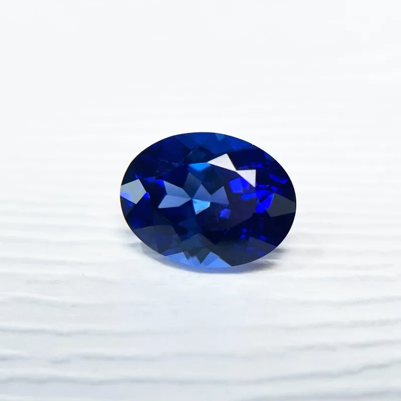 

Lab Grown Sapphire Oval Cut Top Quality Royal Blue Color Charms for Diy Jewelry Making Selectable AGL Certificate