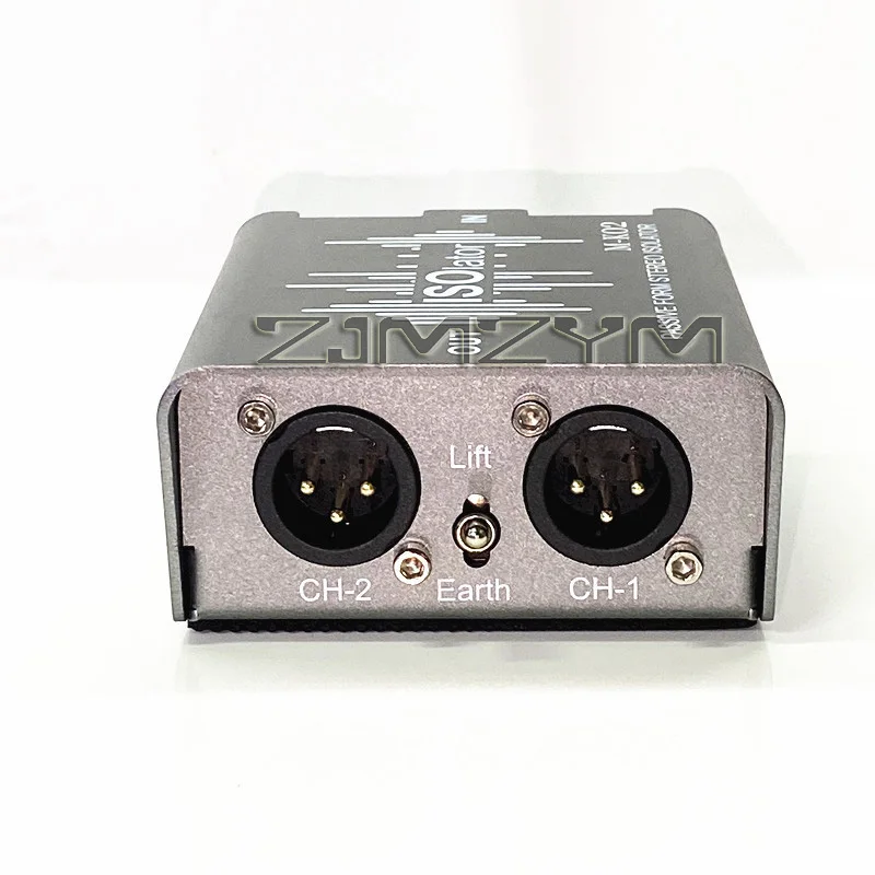 Passive Dual 6.5mm to XLR Audio Stereo Signal Isolator 2 in 2 out Hum Eliminator Box XLR Noise Switcher for Male orbit M-KO2