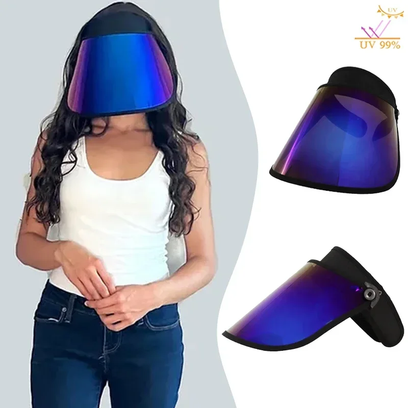 Casual Purple Sun Golf Hat for Women Men Beach Unisex Visors Sunshade Full Face Cover Shield Anti-UV Protect Breathable Hats