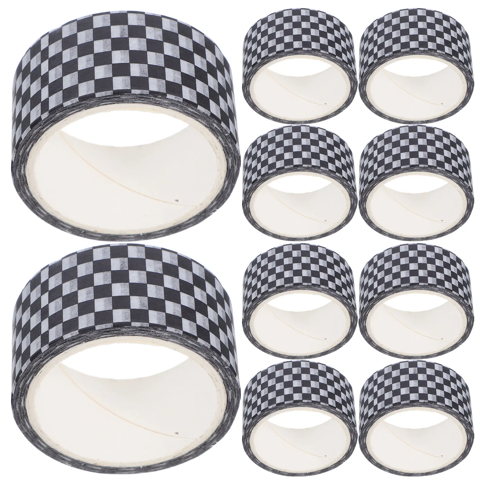 

12 Rolls Black White Grid Washi Tape Set Japanese Decorative Writable Masking Sticker for Journaling Scrapbooking Planner