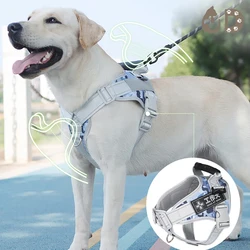 Multifunctional Pet Dog Harness Medium Large Dog Reflective Harness Outdoor Training Comfort Breathable Vest Chest Strap For Dog