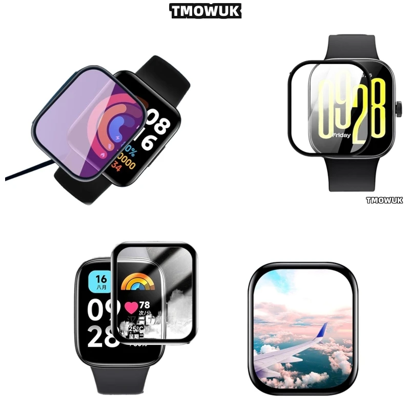 

For Xiaomi Redmi Watch 2 3 4 5 MOVE Lite Active - 3D Full Cover Anti-Scratch Screen Protector - Soft - PMMA