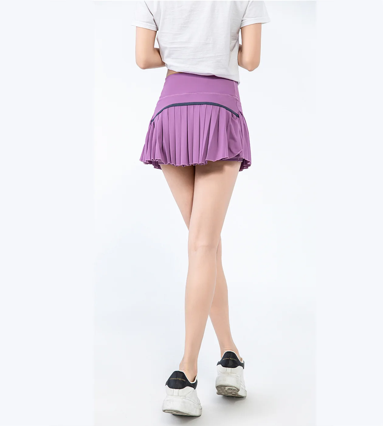 Modische Sommersport-Shorts für Damen, Faltenrock, blendfrei, kurzer Rock, Laufen, Outdoor-Fitness, atmungsaktiver Tennisrock – Detail 18