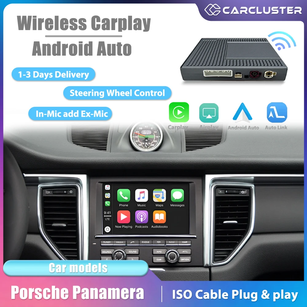 Wireless CarPlay For Porsche Panamera 2010 11 12 13 14 15 16 Years PCM 3.1 Android Mirror Link AirPlay CarPlay Function