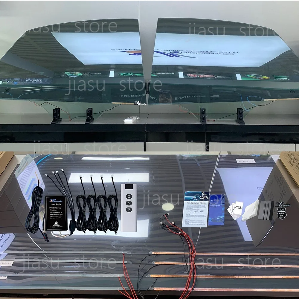 Electric PDLC Smart Dimmable Car Window Film, Remote Control Atomizing Privacy Film Heat Insulation