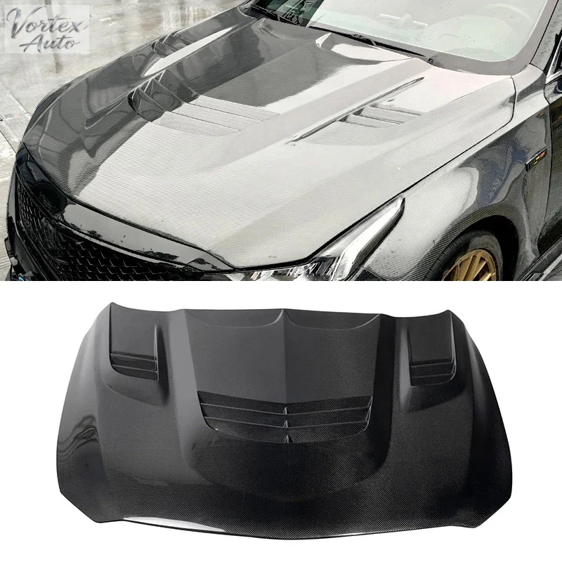 

For Cadillac CT5 GT Style Carbon Fiber Engine Hood Lightweight Durable Bonnet Perfect Fitment High Quality