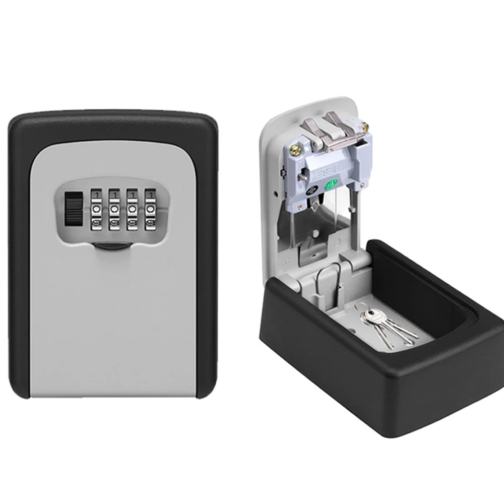 BIG SZIE Anti-Theft Waterproof Password Key Box with Cat Eye Design, Durable PVC Lock Box with Stainless Steel Cylinder for Keys