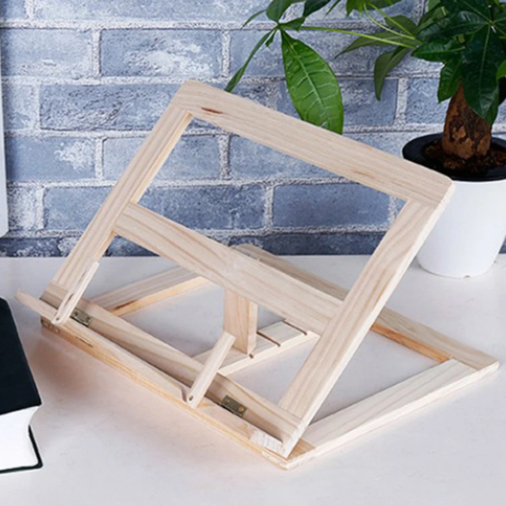 

Book Stand Shelf Book Rack Adjustable Wood Bracket Wood Bookshelf Portable Customizable Tilt Angle Bookshelf