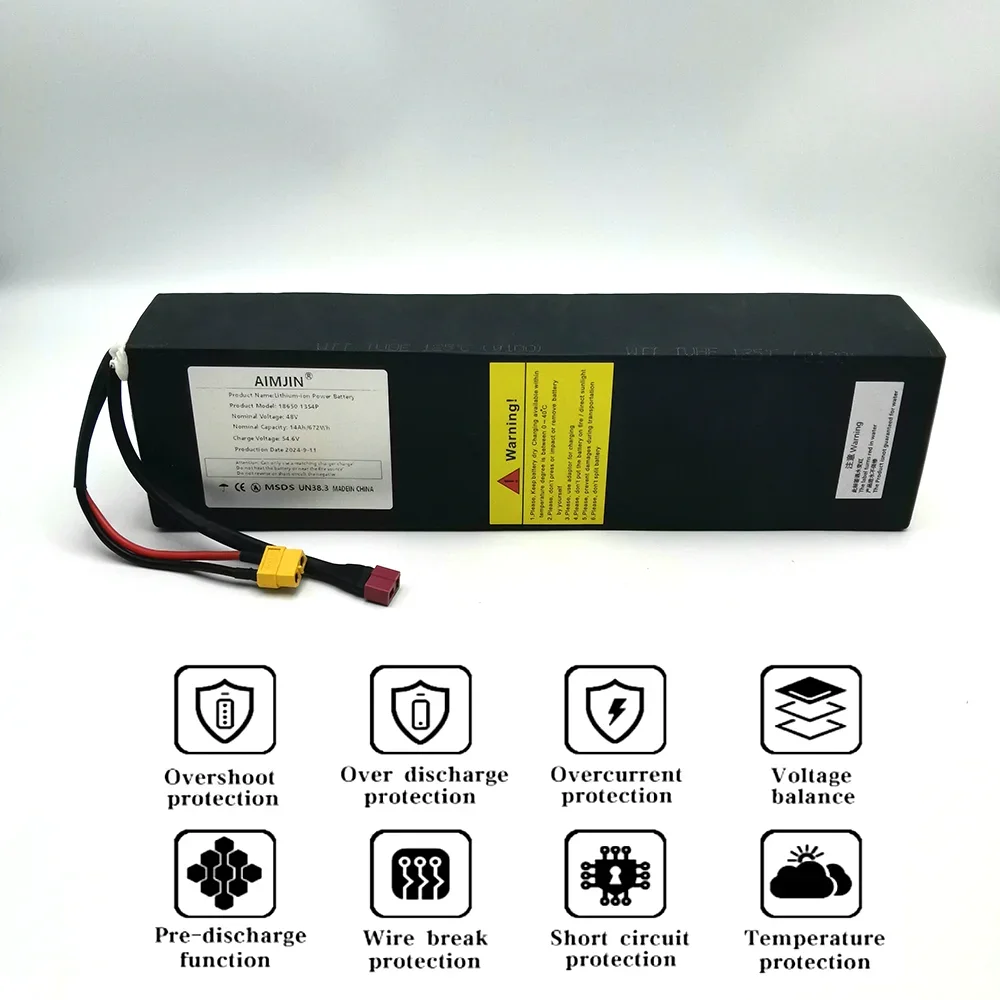 18650 Lithium Battery 13S4P Original 48V 14000mAh for Kugoo M4/M4 Pro+Kirin Electric Scooter Powerful Motor