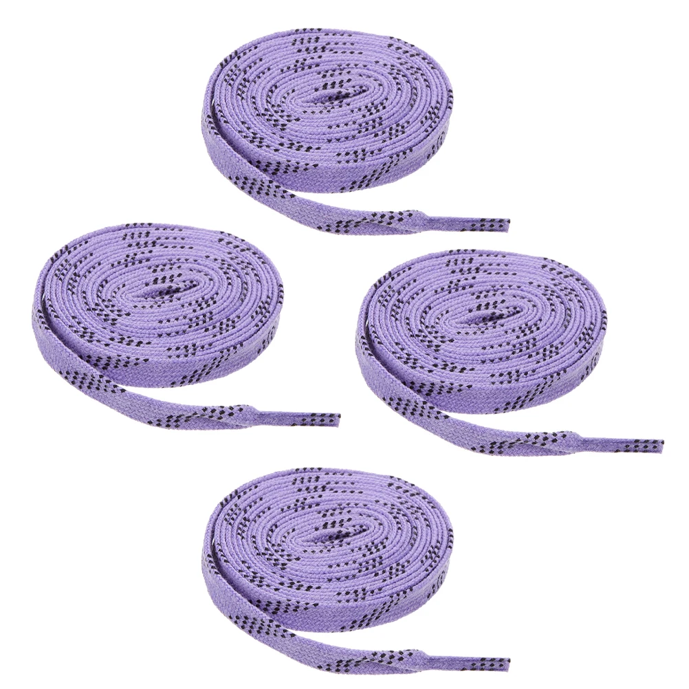 2 pares de cadarços profissionais de skate de hóquei, cadarços de algodão de poliéster antidesgaste, substituição para calçados esportivos, tênis, equipamento de patinação