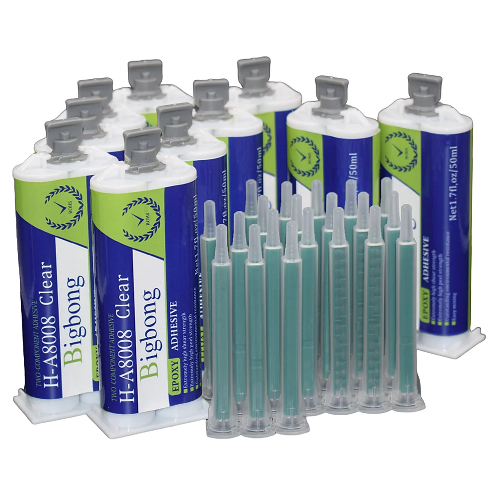 10 Stück 5-Minuten-Epoxidharz Strukturkleber Transparente AB-Klebstoffe 50ml 1:1 Starke Klebstoffe & 20 Stück Statische Mischdüsen Mischrohr – Detail 3
