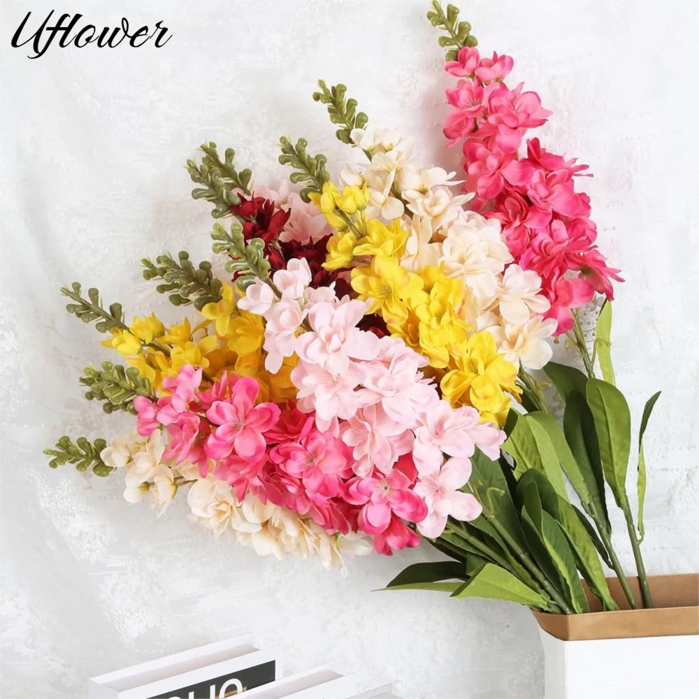 80 cm künstliche Hyazinthe, violette Blumenzweig, Fleurs Artificielles für Herbst, Herbst, Zuhause, Hochzeit, Dekoration, künstliche Blumen, Kranz