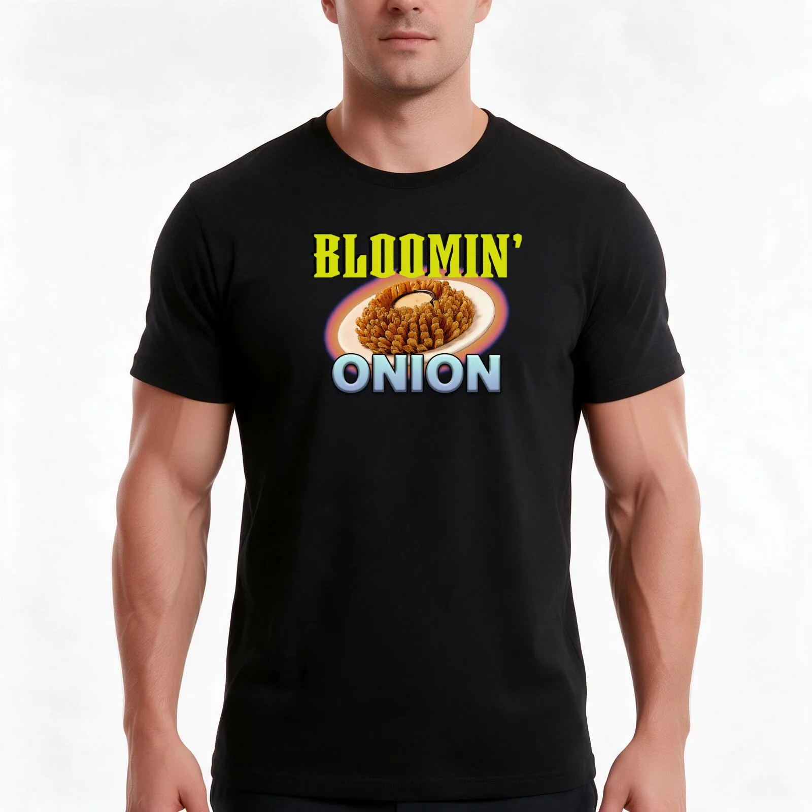 To Bloom an Onion T-Shirt, Summer Casual Cotton Tee, Oversized Streetwear Tops, Vintage Graphic Print, Loose Fit Short Sleeve