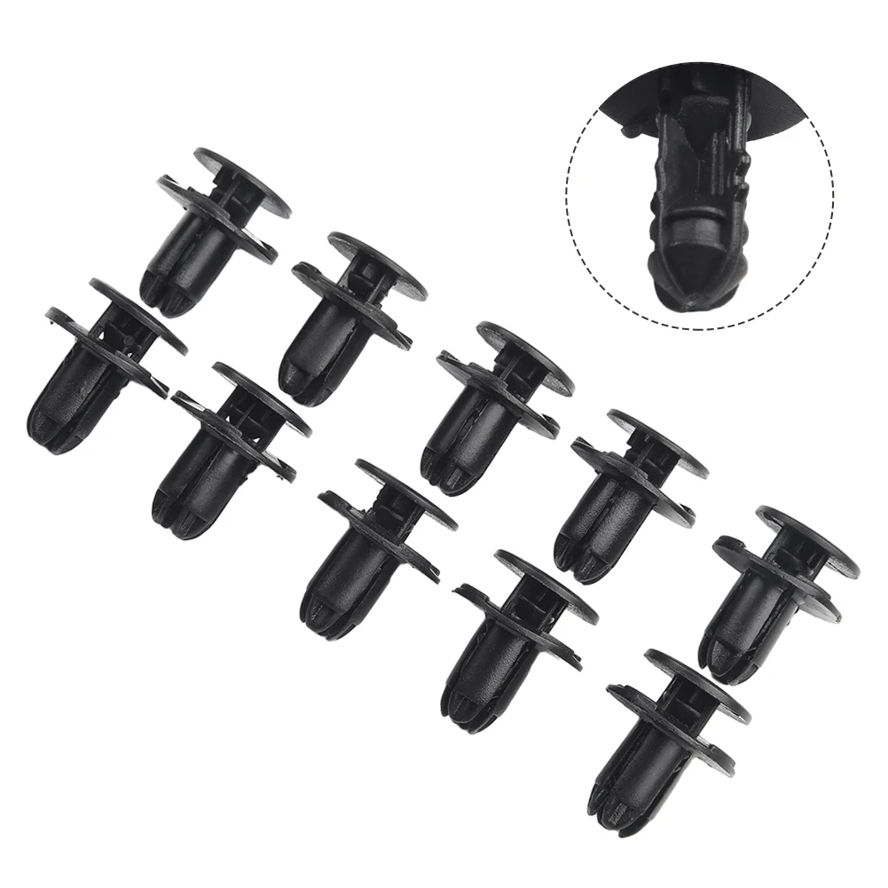 

For Hyundai 10x Retainer Clips Push In Type 1420608250B 86590-28000 865952T500 Black Head Diameter 18mm Durable