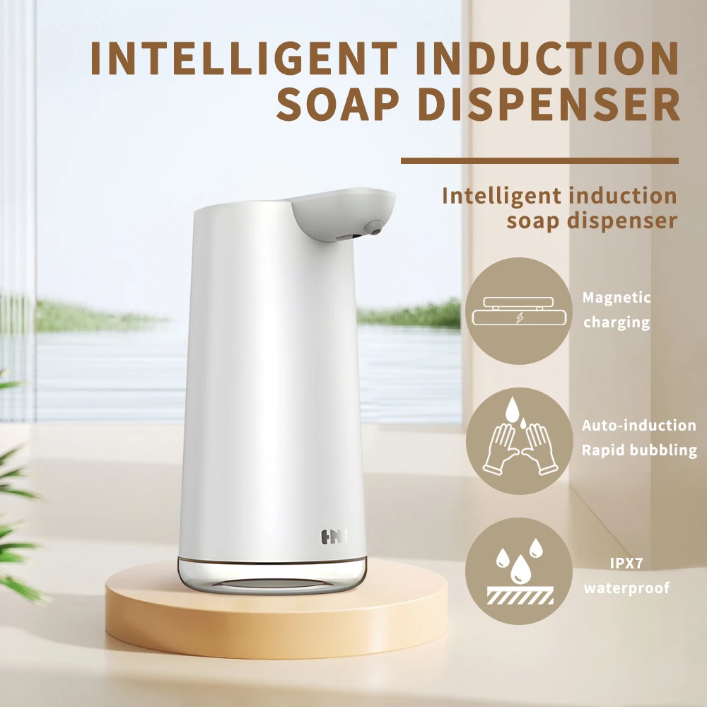 Touchless Automatic Inductive Soap Dispenser USB Magnetic Suction Charging Smart Hand Washer Dispenser For Kitchen Bathroom