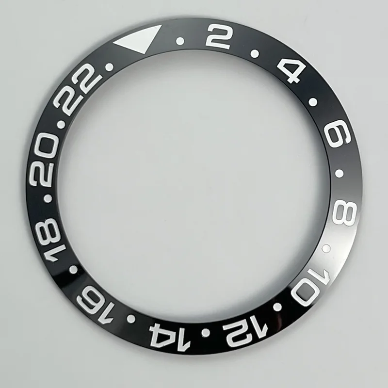 Anello per inserto lunetta per orologio in ceramica da 38 mm per cassa dell'orologio Pendenza in lega adatta per NH35 NH34 GMT Orologio da uomo subacqueo Parte Acce