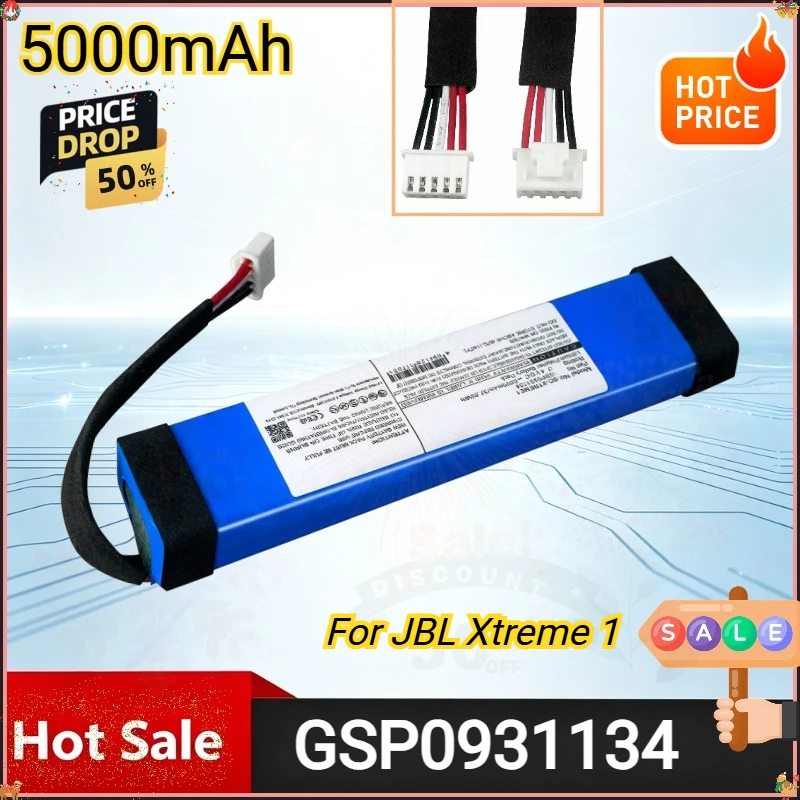 7.4V 5000mAh GSP0931134 Rechargeable Speaker Battery for JBL XTREME / Xtreme 1 / Xtreme1 Wireless Bluetooth Batteries
