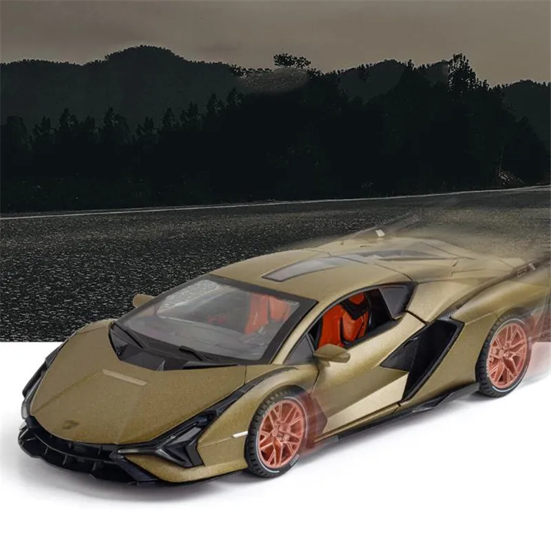 1/24 lega DieCast SIAN FKP 37 modello di auto giocattolo simulazione suono luce tirare indietro collezione giocattoli regali per veicoli