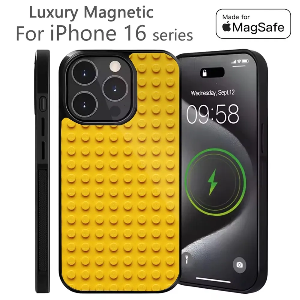 

L-Le-goS-S-Bricks-Background Phone Case For iPhone 16,15,14,13,12,11,Plus,Pro,Max Mini Magsafe Magnetic Wireless Charging