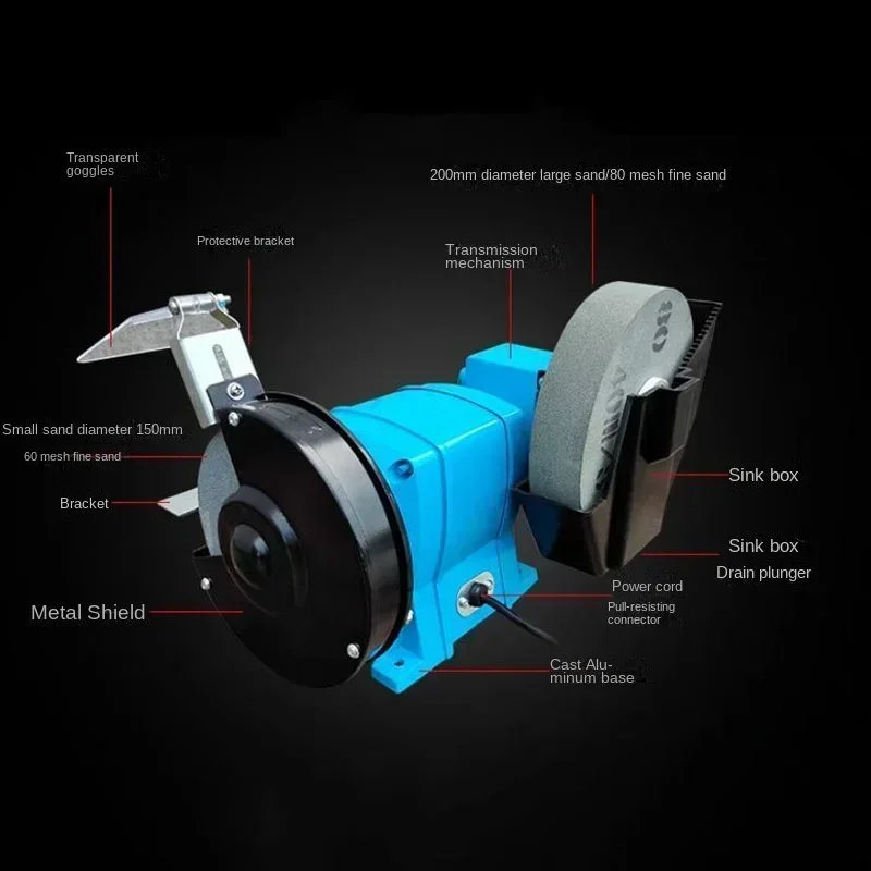 Top Quality First Cross 350W Dry And Wet Water-Cooled Speed Control Grinder Ultra-Quiet Multi-Function Digital Display Desktop P