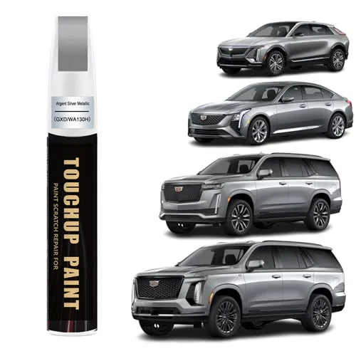 Car Touch Up Paint(Argent Silver Metallic(GXD/WA130H) for Cadillac Car Paint Scratch Repair Kit, Quick & Easy Solution to Repair