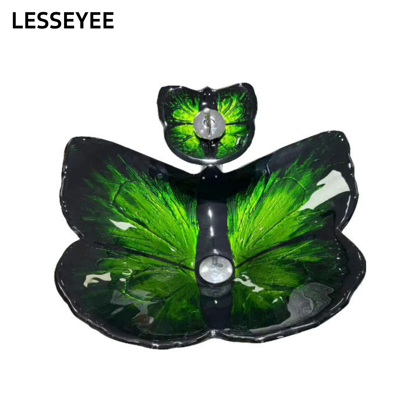Creative and unique style glass countertop basin, butterfly shaped artistic personality washbasin