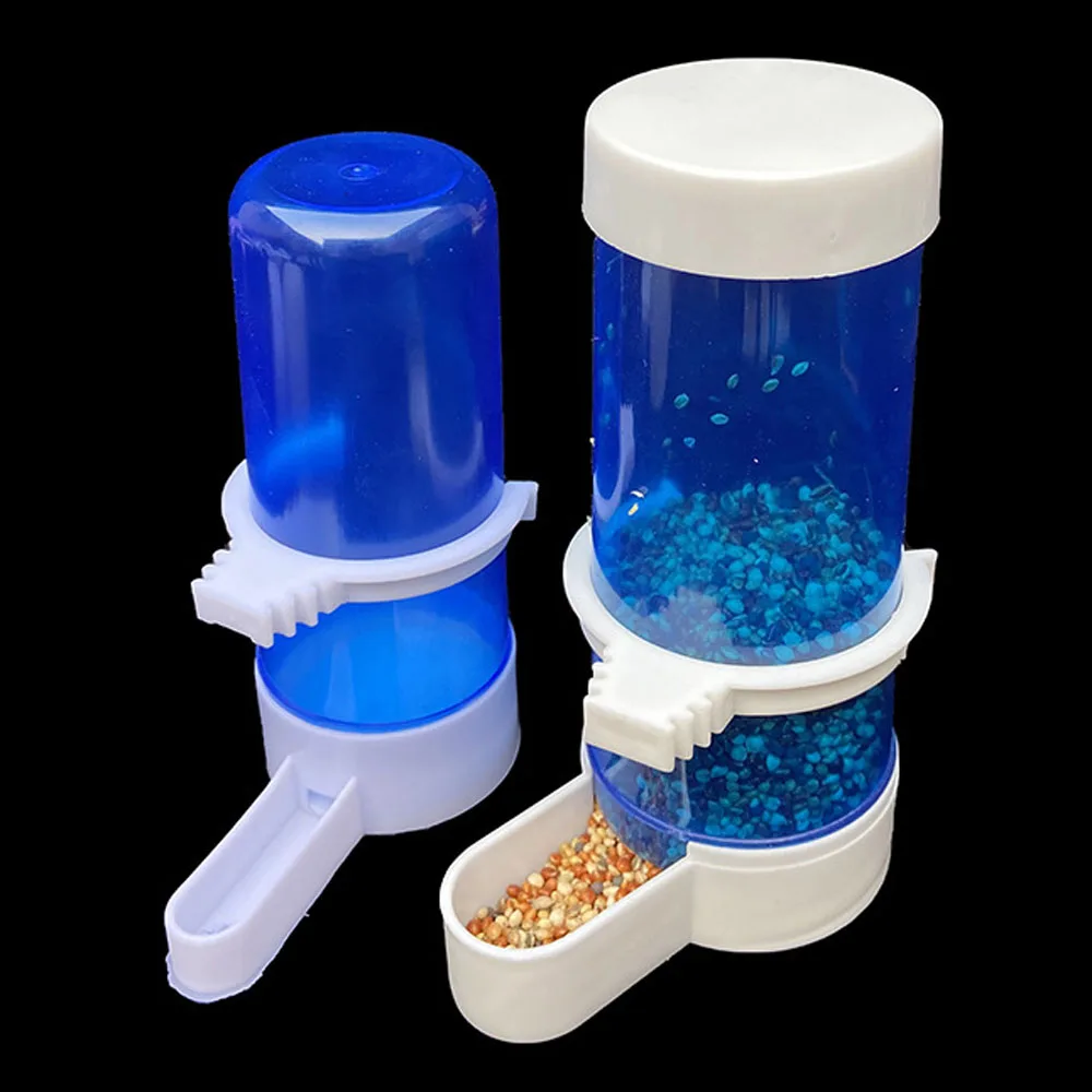 Pet Bird Automatic Drinker Feeder Blue Bird Feeder Bird Cage Parrot Feeding Tool Automatic Feeder Bowls And Drinkers 1 Pcs