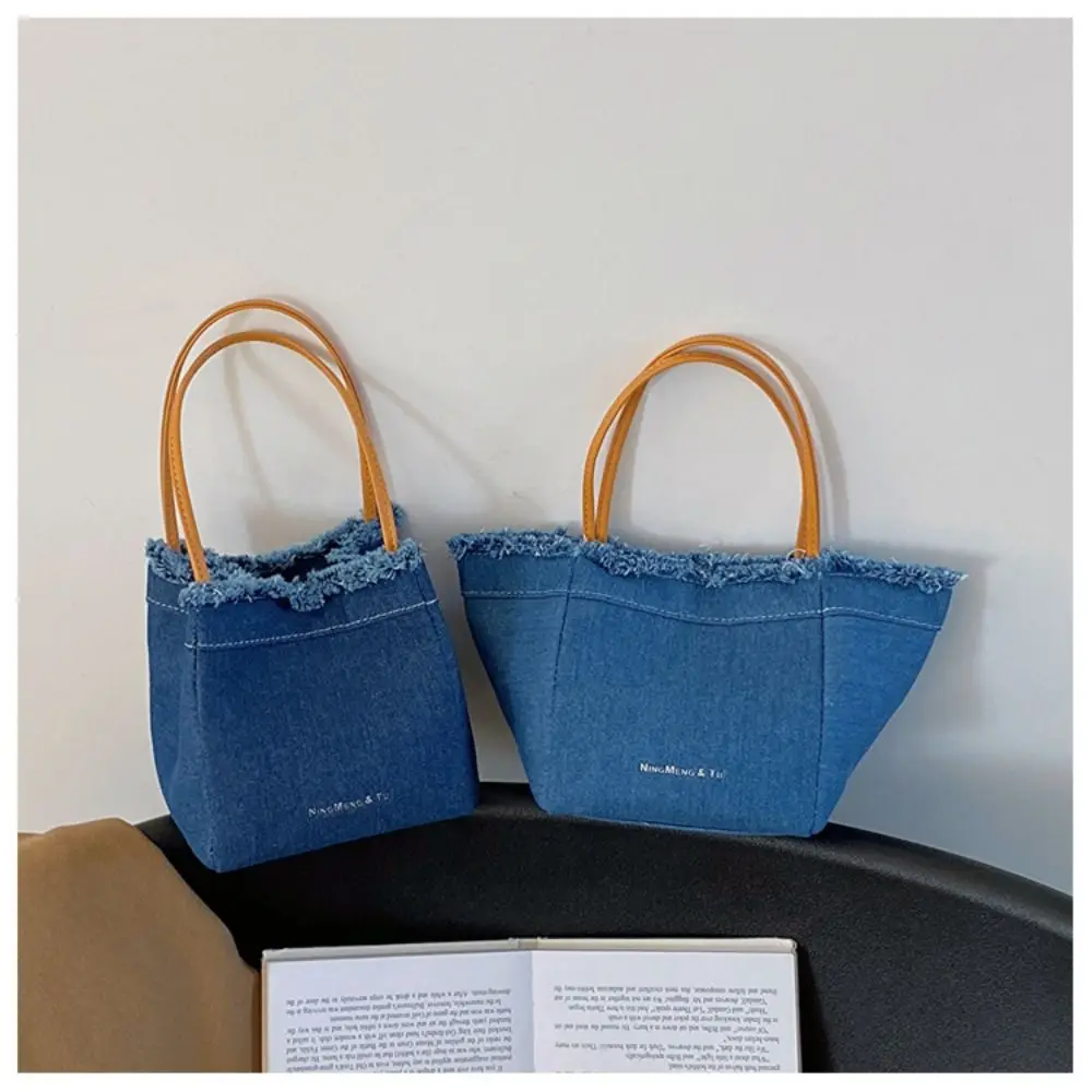 Small Square Bag Denim Bag New Ladies Hand Bags Bucket Bag Tote Bag Large Capacity Women Handbag