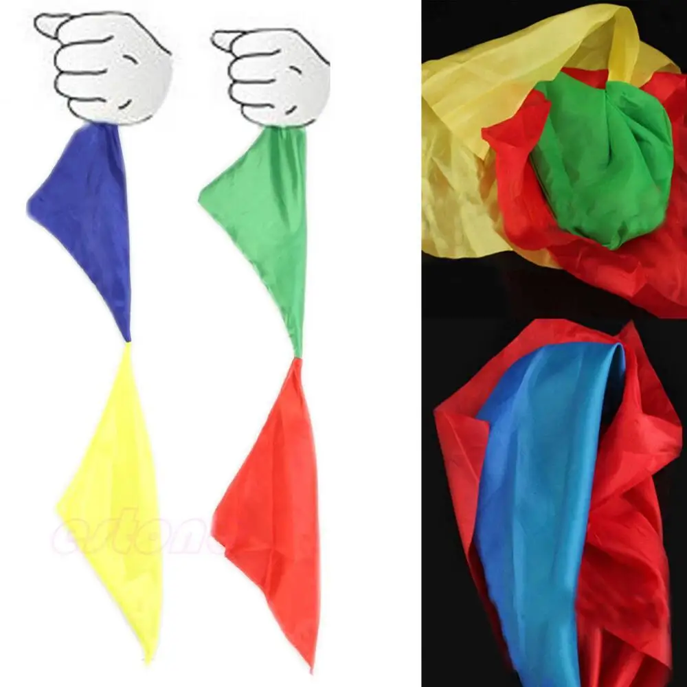 3-4pack New Change Color Silk Scarf for Trick Props Tools Toys