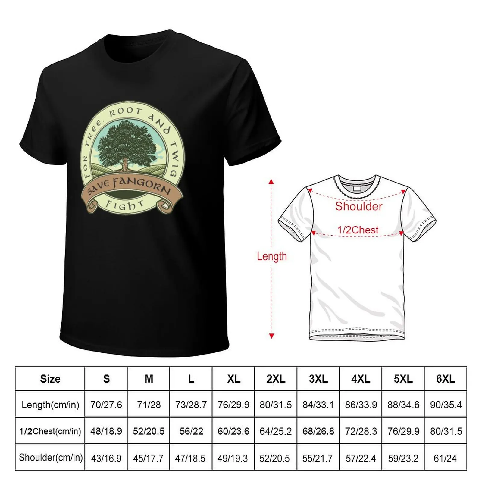 Save Fangorn - Fight - Fantasy T-Shirt Aesthetic clothing oversized t shirt tops tees plus size men clothing