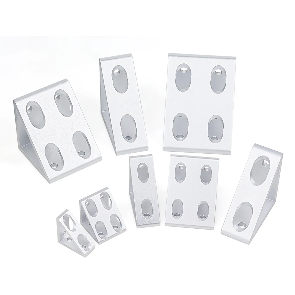 4Pcs Aluminum Profile Right Angle Triangle Block Triangle Connector Bracket for 2020 3030 4040 4545 2040 3060 Alu Profiles
