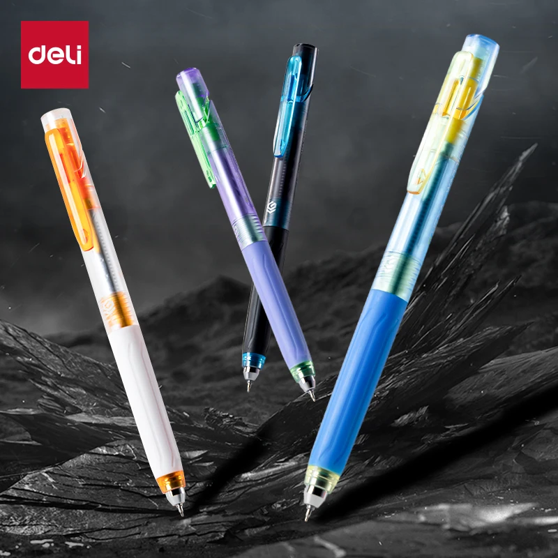 

Deli 4/8pcs 0.5mm Black Ink Quick-drying Gel Pens Office Supplies Stationery Signing Pen School Student Supplies Gift