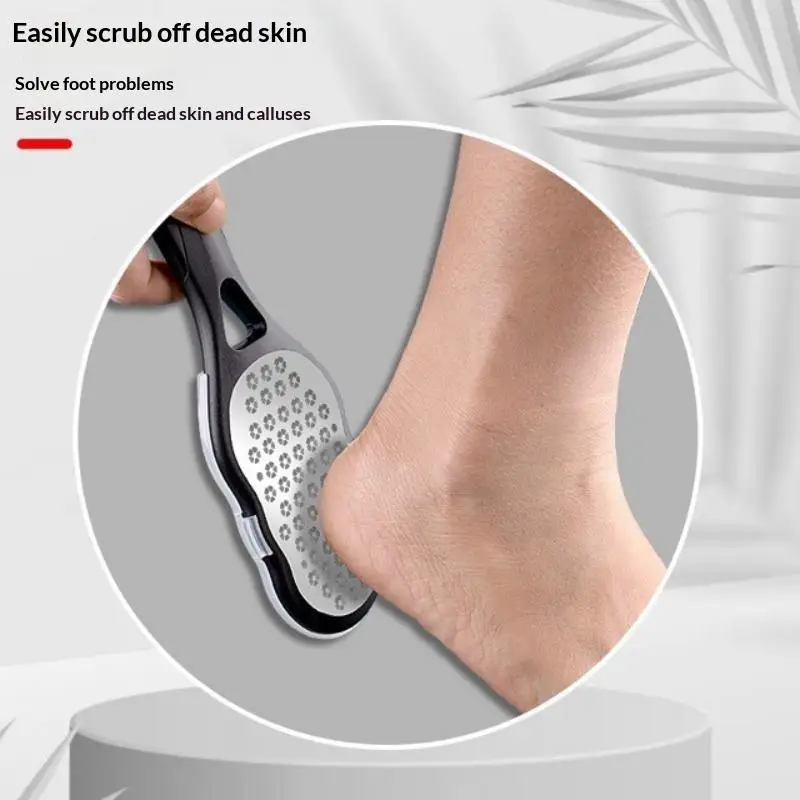 New Foot File Stainless Steel Rasp Anti-Splash,Heel Grater Hard Dead Skin Callus Remover Pedicure,Professional Foot Care Tools