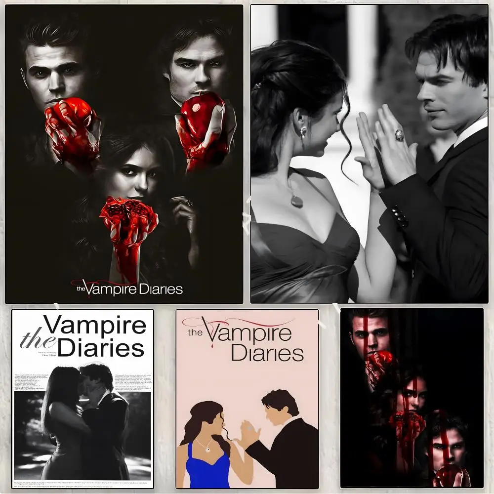 Series Romance The Vampire Diaries Painting Calligraphy Canvas Print Wall Mural for Living Room Decor Gifts