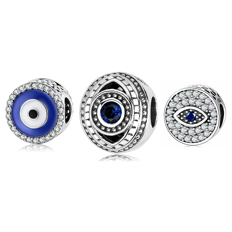 

925 Sterling Silver Honorable Blue and Clear CZ Beautiful Fashion Women Beads for Jewelry Making Fit Original European Bracelet
