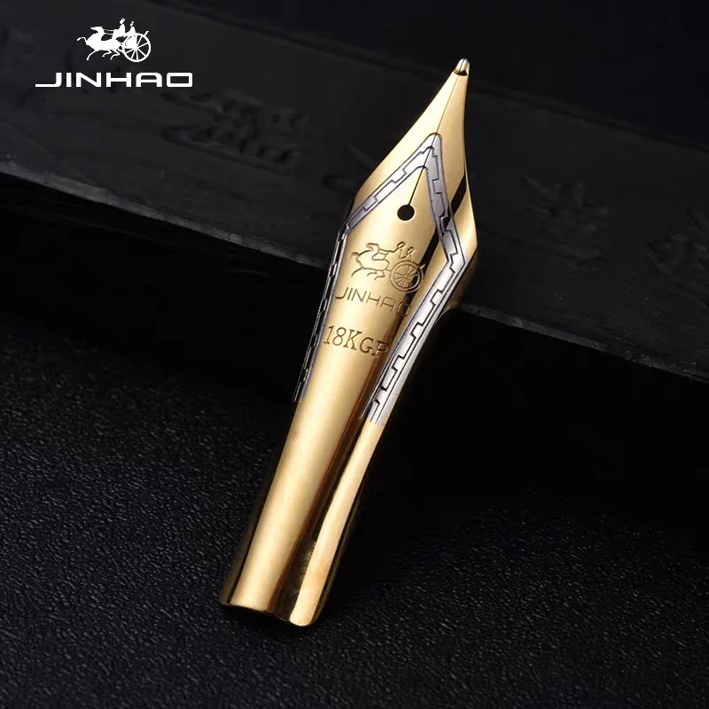 JinHao Nib X450  750 159 5# 6# 26mm 35mm 2 pcs Hero Yong Sheng Majohn Fountain Pen Universal Replace 18KGP M, 0.38mm F, EF Tip