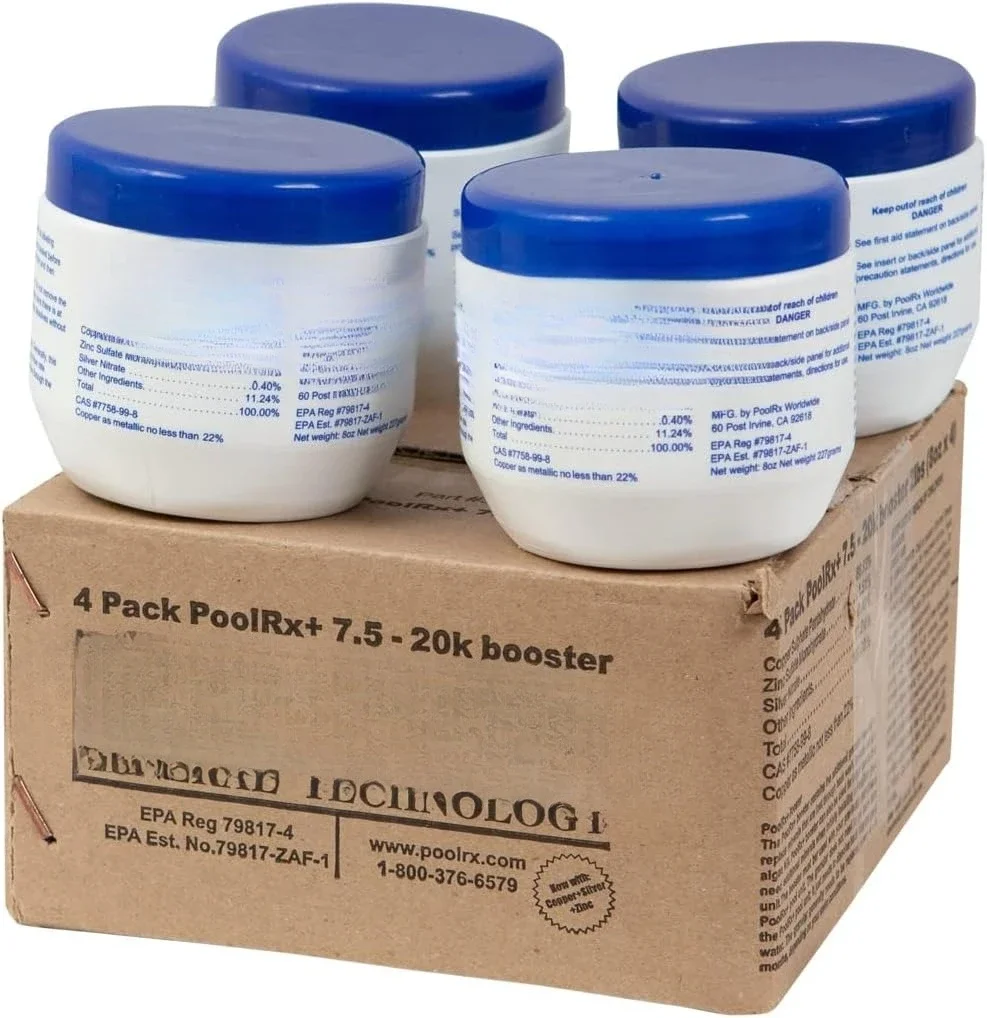 4-Pack Booster Blue Swimming Pool Algaecide, 4 Pack