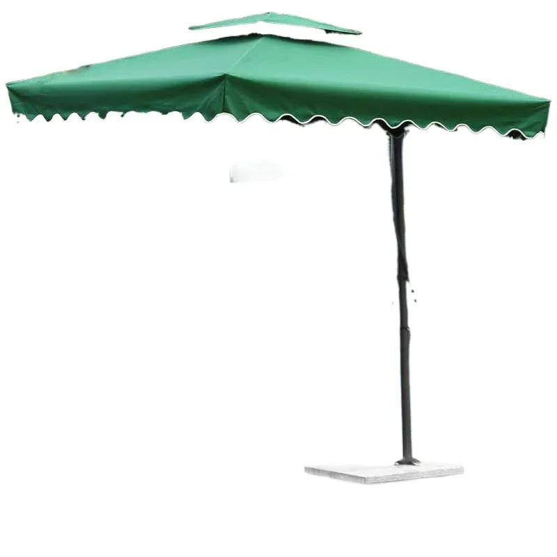 Outdoor parasols, courtyard garden security guards stand guard, commercial shops set up stalls, outdoor sun umbrellas
