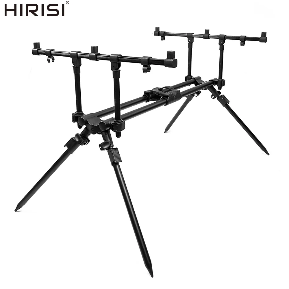 

Hirisi RP130 Carp Fishing Rod Pod Set For 3 Fishing Rods Adjustable Bank Sticks Rod Holder Support Stand Fishing Accessories
