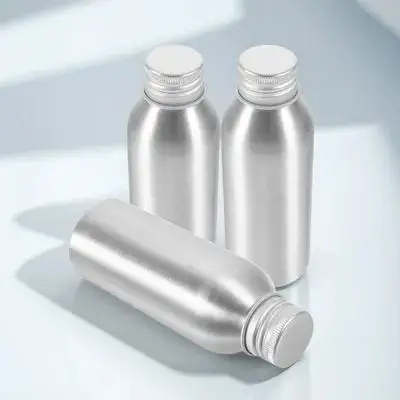 3 conjuntos de garrafa de alumínio recarregável portátil conjunto compacto para viagens óleo essencial shampoo loção dispensador vazio sub garrafa parafuso