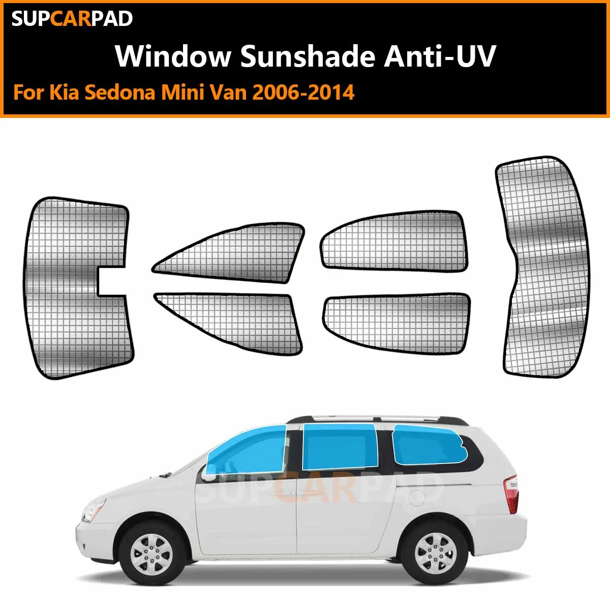 For Kia Sedona Mini Van 2006-2014 Custom Car Window Sunshade Anti-UV Car Sun Window Visors Sunshade Covers Accessories