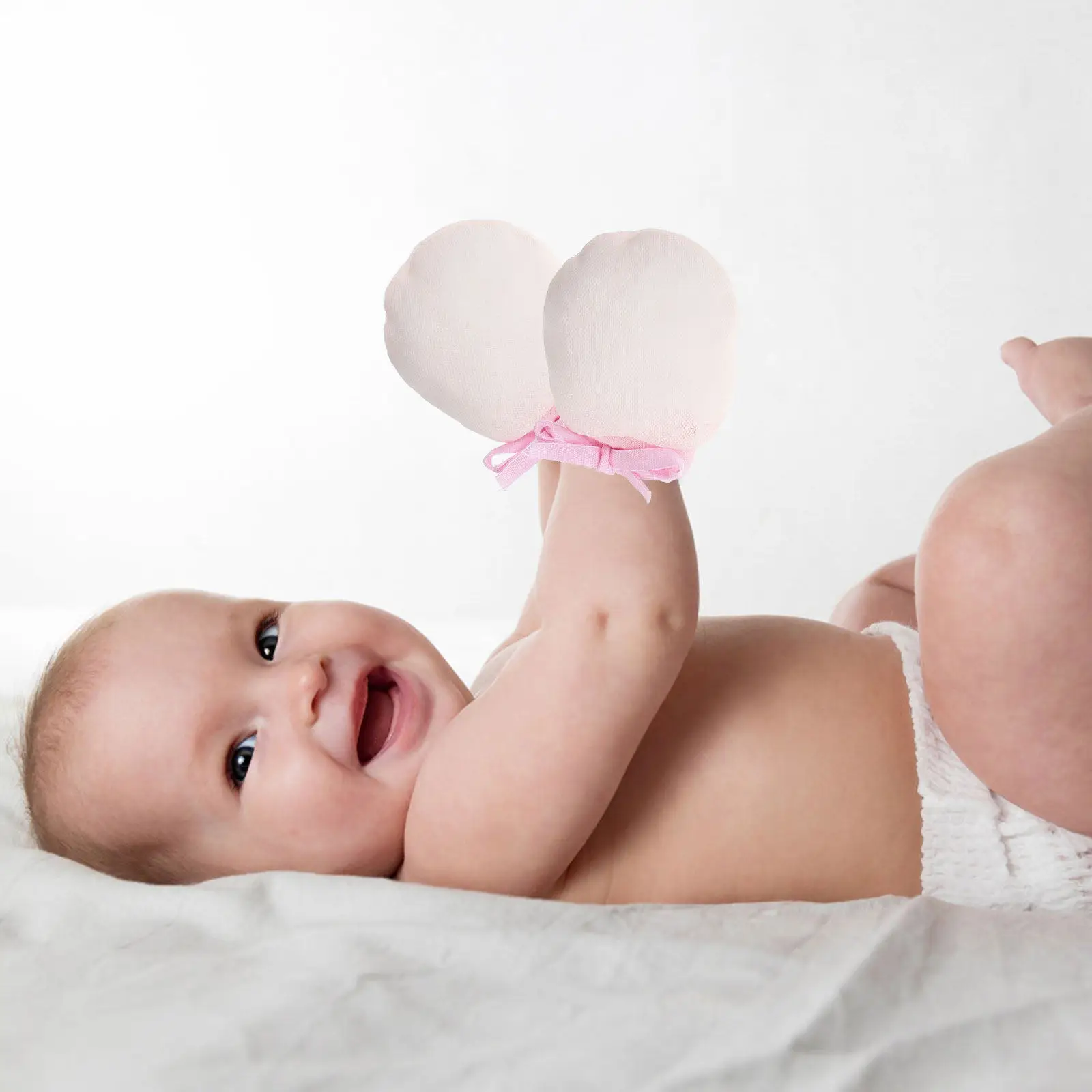 

3 пары детских перчаток-накладок от сосания пальцев, мягкие и гибкие, для новорожденных 0-6 месяцев, перчатки для предотвращения сосания большого пальца у младенцев