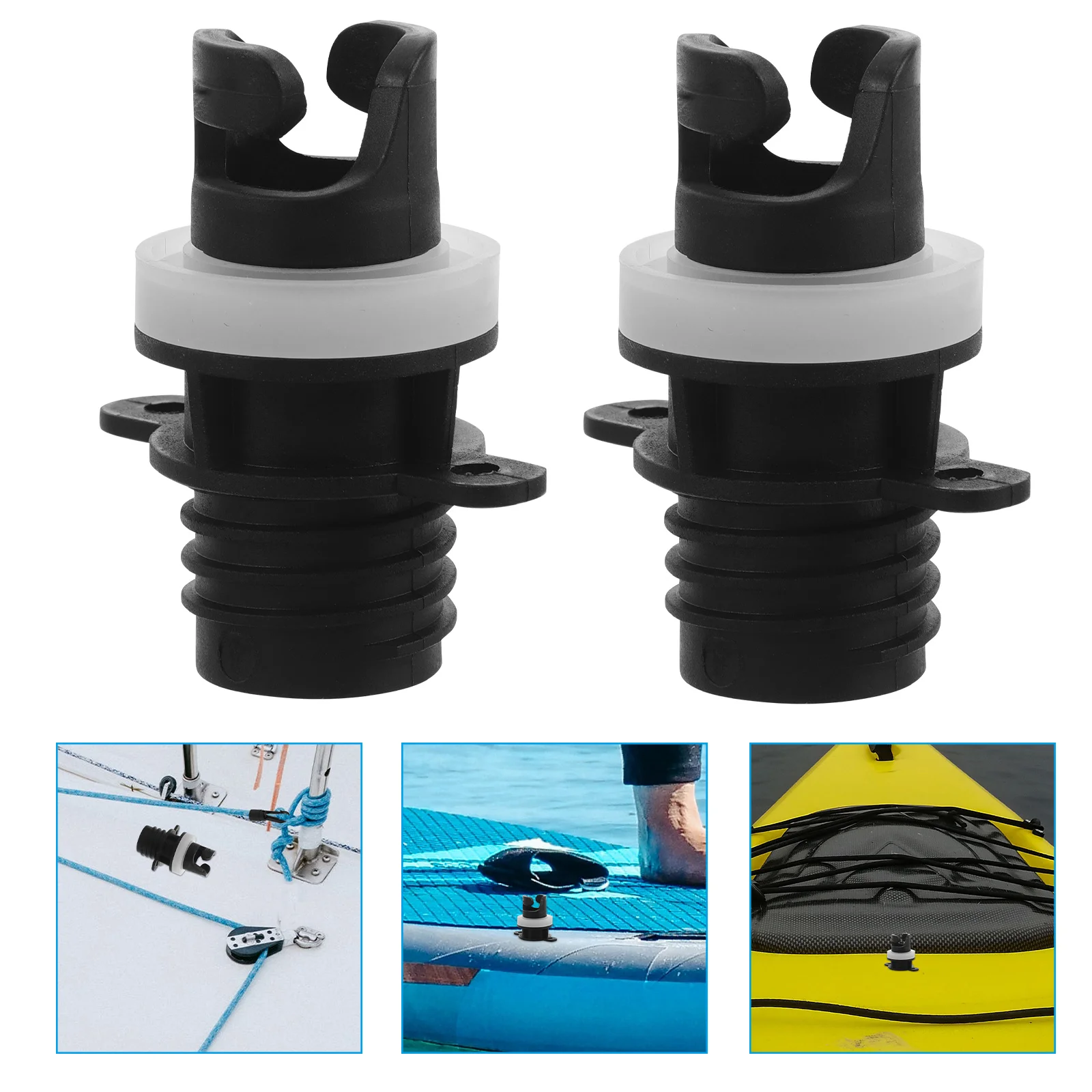 

2pcs Air Pump Adapter: Valve Converter Sup Pump Adapter For Inflatable Boat Kayak Paddle Board - Quick Connect & Strong Sealing