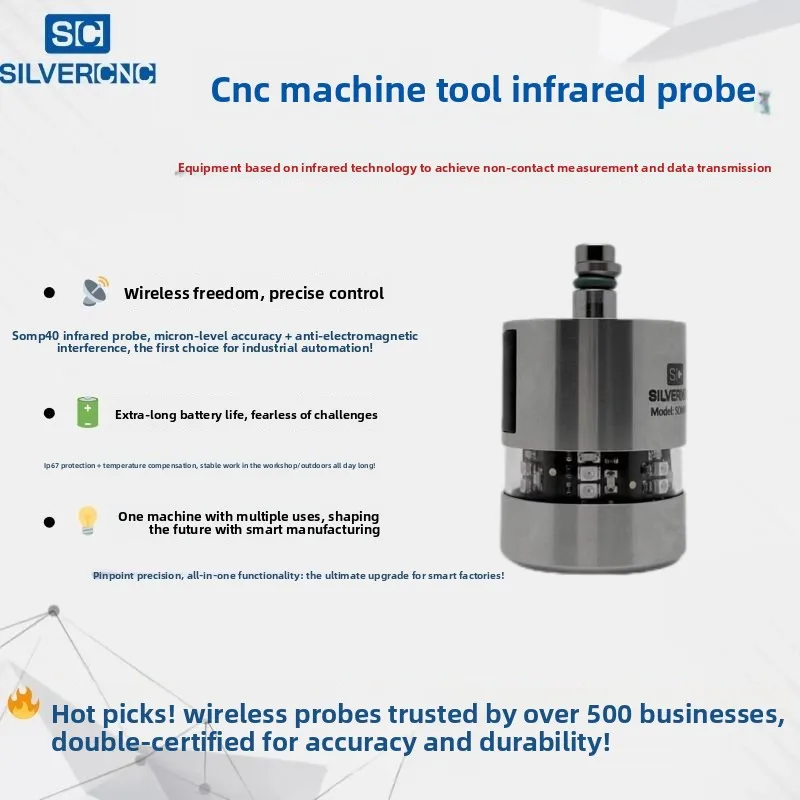 CNC machining center infrared probe numerical control machine tool edge finding measurement automatic centering SOMP40 probe
