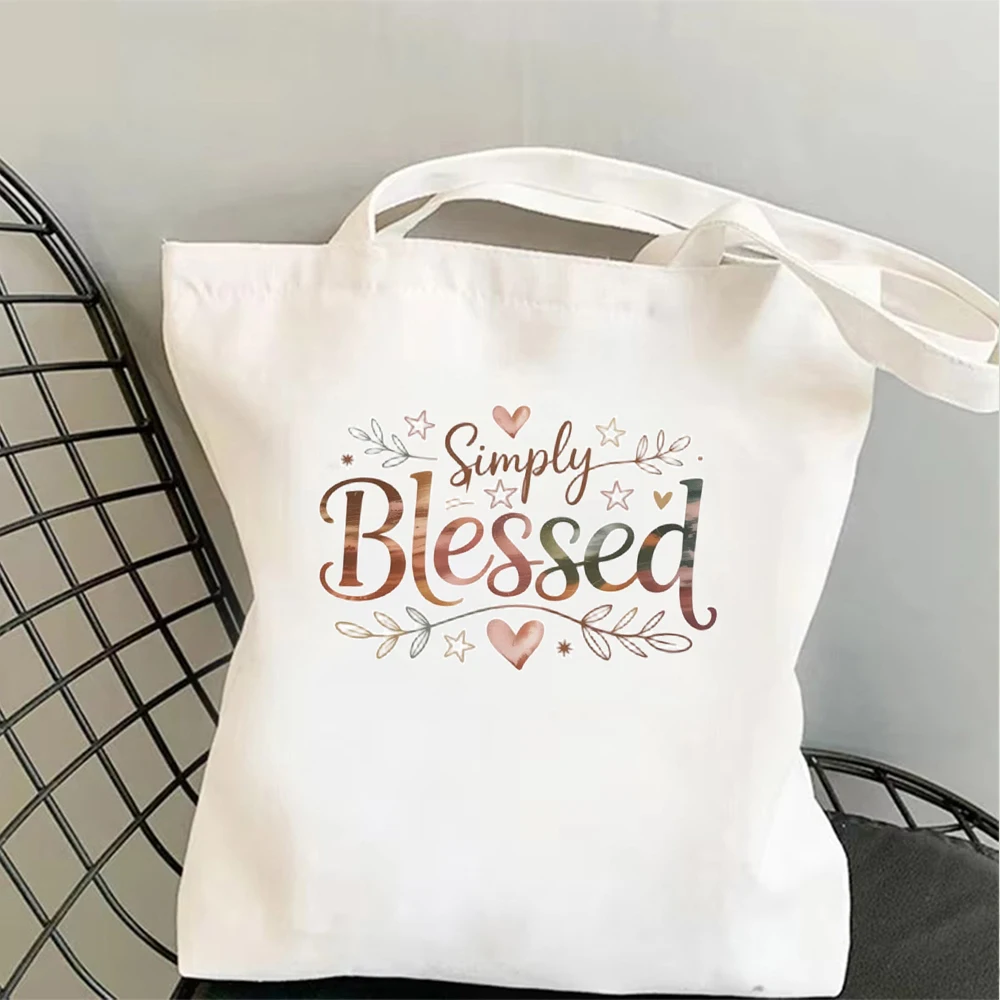 Eco Reusable Canvas Shopping Bag Christian Sunrise Graphic Print Tote Aesthetic Travel School Book Bag Faith Gift for Women