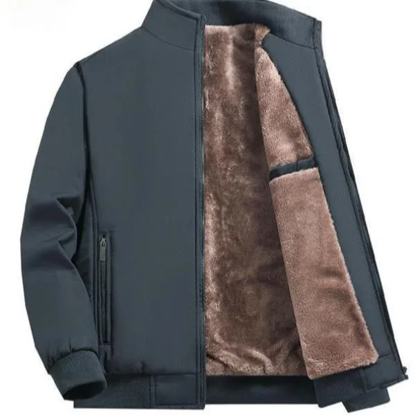 

Мужская теплая однотонная молния с внутренней застежкой-молнией Jaet с застежкой на талии или длина V-Ne Seven-Quarter Sve для среднего возраста.